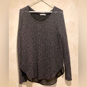 Lush Black Sheer Back Top